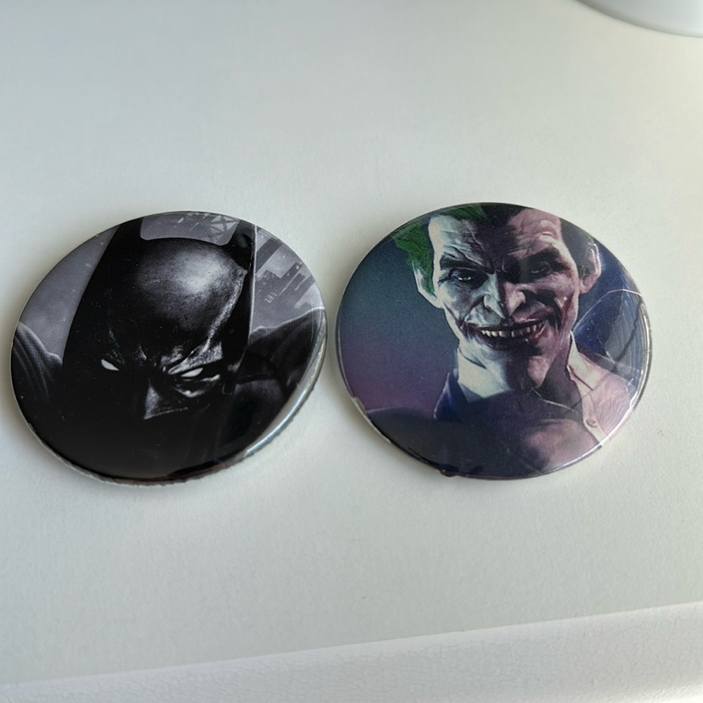Handmade Batman Button Pins